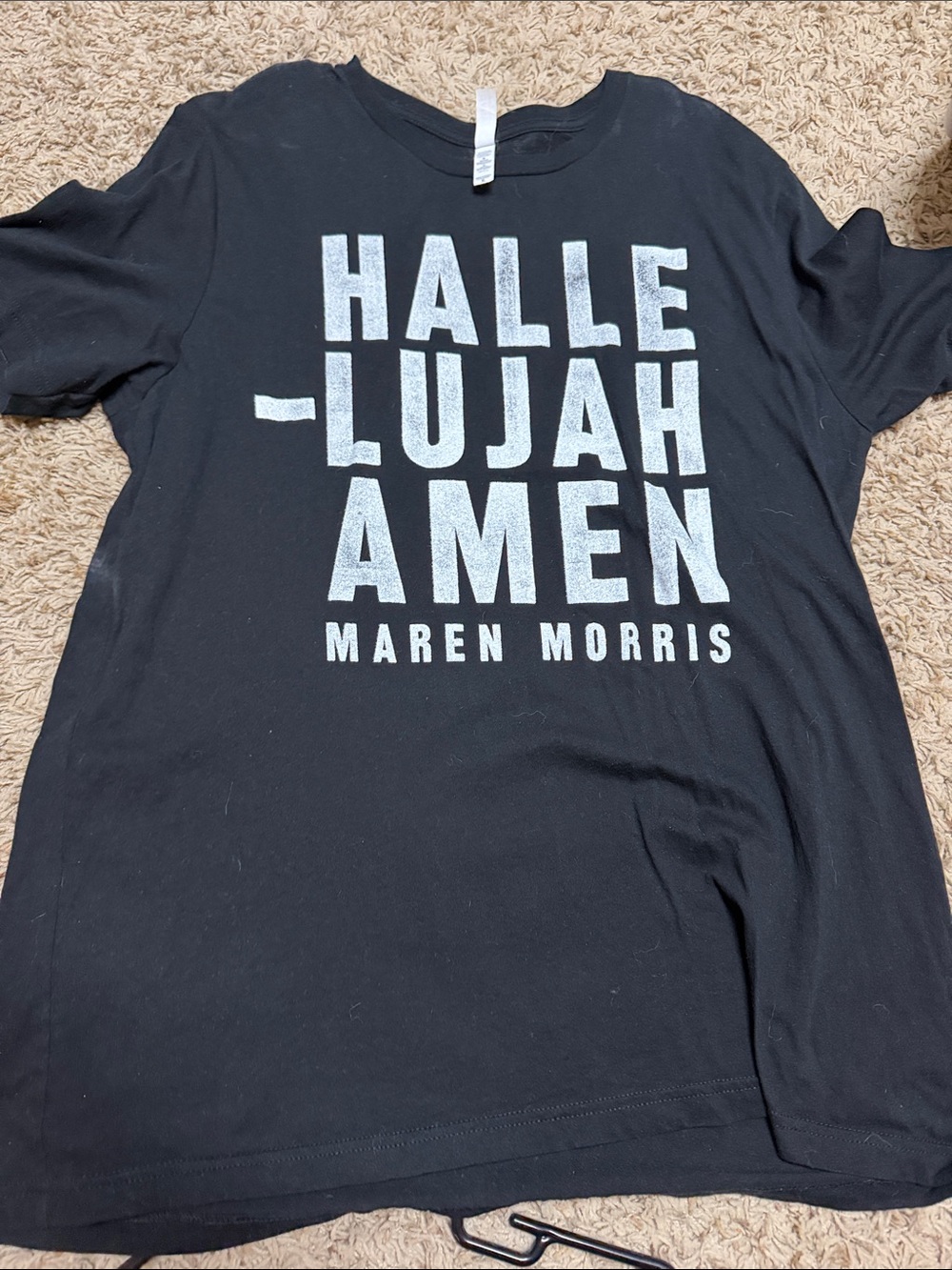 Maren Morris concert Tee. Hallelujah Amen Graphic Tee - Black